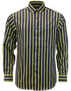 VIYELLA Retro Mod Sixites Breton Stripe Shirt