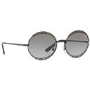 VOGUE Metallic Lace Retro Round Frame Sunglasses