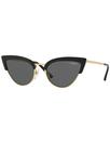 VOGUE Retro 50s Vintage Cats-Eye Sunglasses Black
