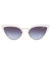 VOGUE Retro 50s Vintage Cats-Eye Sunglasses White