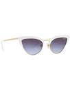 VOGUE Retro 50s Vintage Cats-Eye Sunglasses White