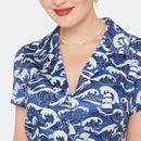 Voodoo Vixen Retro 50s Nautical Wave Playsuit
