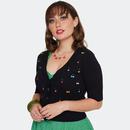 Voodoo Vixen Rainbow Cherry Embroidered Cardigan 