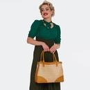 Voodoo Vixen Retro 50s Houndstooth Tote Bag (C/B)