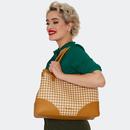 Voodoo Vixen Retro 50s Houndstooth Tote Bag (C/B)