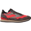 walsh trainers mens ensign classic retro suede trainers ruby grey black