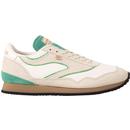 walsh trainers mens ensign classic retro suede trainers white green