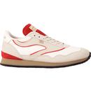 walsh trainers mens ensign classic retro suede trainers white red
