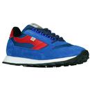 Walsh European Made in England Retro Running Trainers in Blue/Red