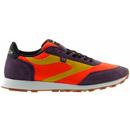 Walsh Horwich Men's Retro 80s Made in England Running Trainers in Orange/Plum/Yellow