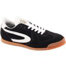 walsh trainers mens retro suede trainers black