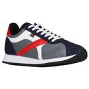 Walsh Tornado Eight3 Made in England Retro Running Trainers in Grey/Navy