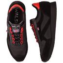 Voyager WALSH Made in England Trainers (Black/Red)