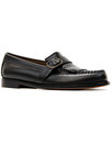 Langley BASS WEEJUNS 60s Mod Buckle Loafers BLACK