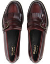 Langley BASS WEEJUNS 60s Mod Buckle Loafers WINE