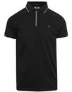 Cage WEEKEND OFFENDER Retro Mod Tipped Polo BLACK