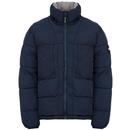 Weekend Offender Holloway Retro Casuals Reversible House Check Puffa Jacket in Navy