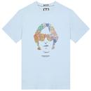 Weekend Offender Kinky Afro Happy Mondays T-shirt in Sky Blue