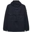 Weekend Offender Kovags 3 Pocket Hooded Overhead Jacket in Navy