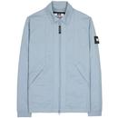 Weekend Offender Lamotta Retro Zip Through Shirt Jacket in Slate Blue