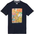 Weekend Offender M25 Rave Collage T-shirt in Navy