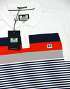 Moselle WEEKEND OFFENDER Retro Casuals Stripe Polo