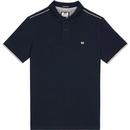 Weekend Offender Men's Sakai Polo in Navy with Brown House Check Trim