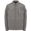 Weekend Offender Sorvino Retro 90s Rip Stop Shirt Jacket in Pavement
