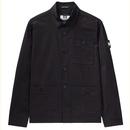Weekend Offender Tavira Military Shirt Jacket in Black