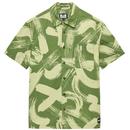 Weekend Offender Toshima Camo Print Shirt in Sapling Green