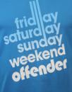 Sixty Hours WEEKEND OFFENDER Retro Indie T-shirt