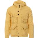 weekend offender mens cotoca front pockets hooded lightweight zip jacket buttermilk yellow