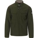 weekend offender mens juniper hills lightweight chest pockets zip jacket dark green
