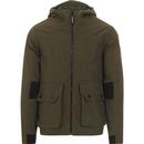 weekend offender mens valencia zip hooded lightweigt jacket forest green