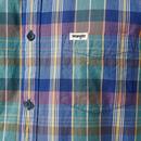 Wrangler Retro Mod 1 Pocket Madras S/S Shirt Blue