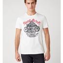 wrangler mens biker road rebel t-shirt off white