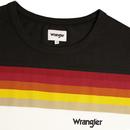 WRANGLER Retro 70s Stripe Colour Block Logo Tee