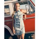 Wrangler Jeans Retro 80s Denim Collared Dress S