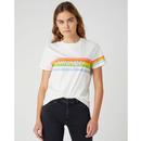 WRANGLER Womens Retro Rainbow Logo T-Shirt WW