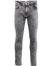 wrangler larston slim tapered snowash jeans grey