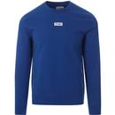 wrangler mens logo crew neck basic plain sweatshirt blue