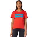 wrangler womens bold logo t-shirt bittersweet red