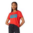WRANGLER Women's Bold Retro Logo T-Shirt RED