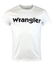 WRANGLER Retro 70s Classic Logo Crew T-Shirt WHITE