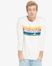 WRANGLER Men's Retro 70s Rainbow Logo Sweater
