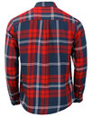 WRANGLER Retro Mod Plaid Check 2 Pocket Shirt RED