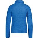 Wrangler Retro Roll Neck Plush Sweater Daphne Blue