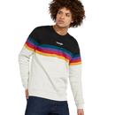 WRANGLER Retro 70's Rainbow Stripe Logo Sweatshirt