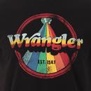 WRANGLER Rainbow Road Retro 70s Logo Tee (Black)