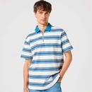 Wrangler Retro Stripe Zip Neck Rugby Polo Shirt 112350409